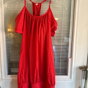 Lululemon Athletica Vibrant Red Tank Top No Limit Bra Tank